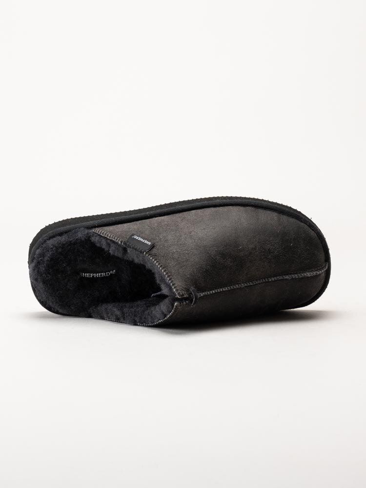 Shepherd - Hugo - Svarta slip in fårskinnstofflor