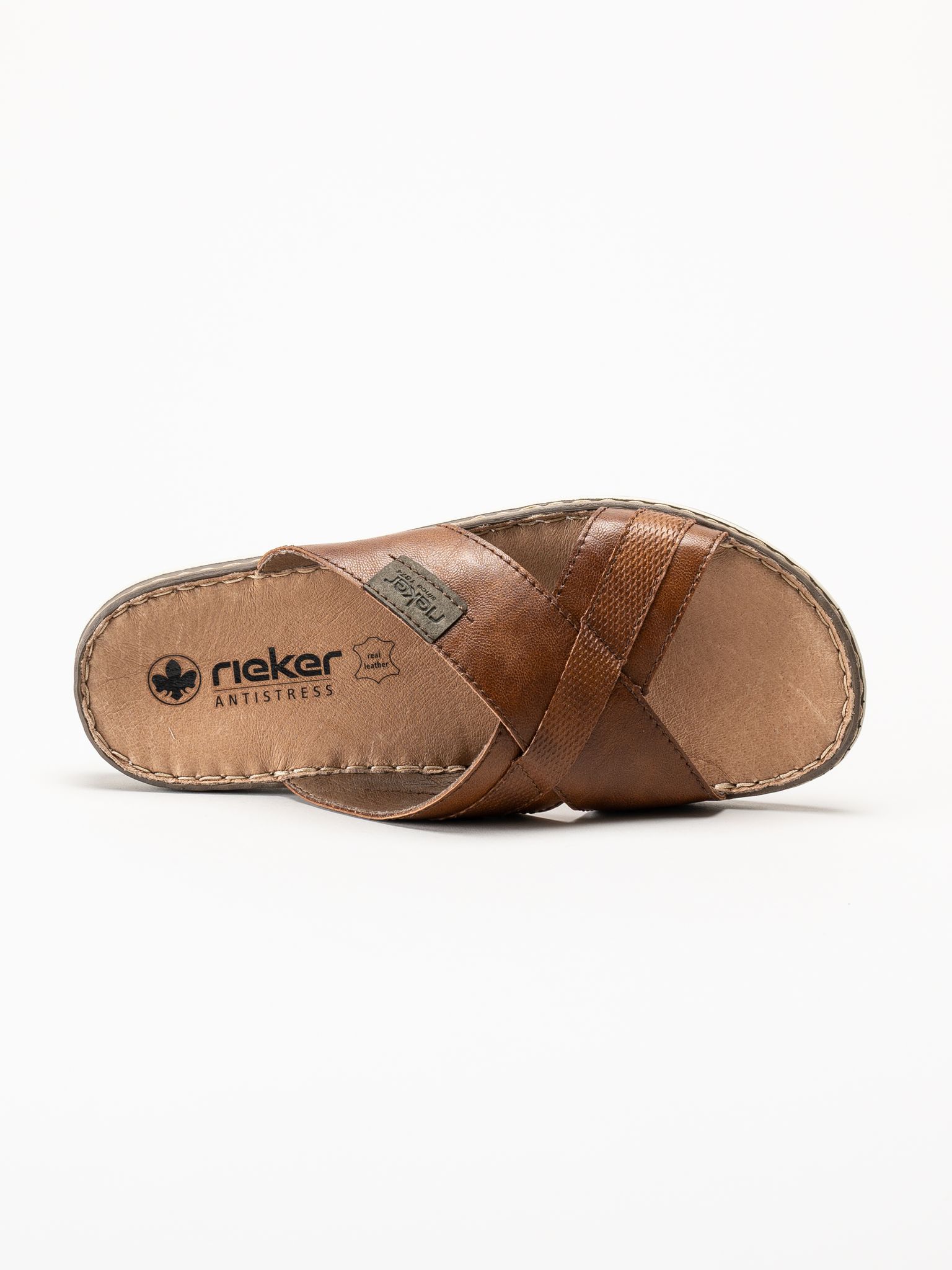 Rieker - Bruna sandaler i skinn