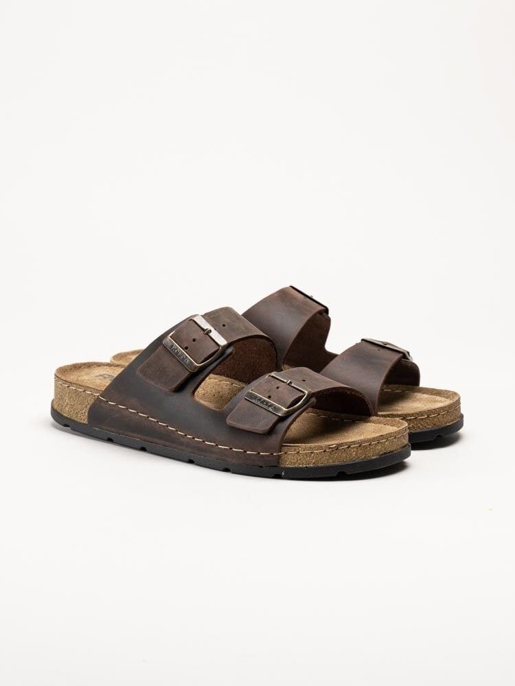 Rohde - H.Soave - Mörkbruna slip in sandaler