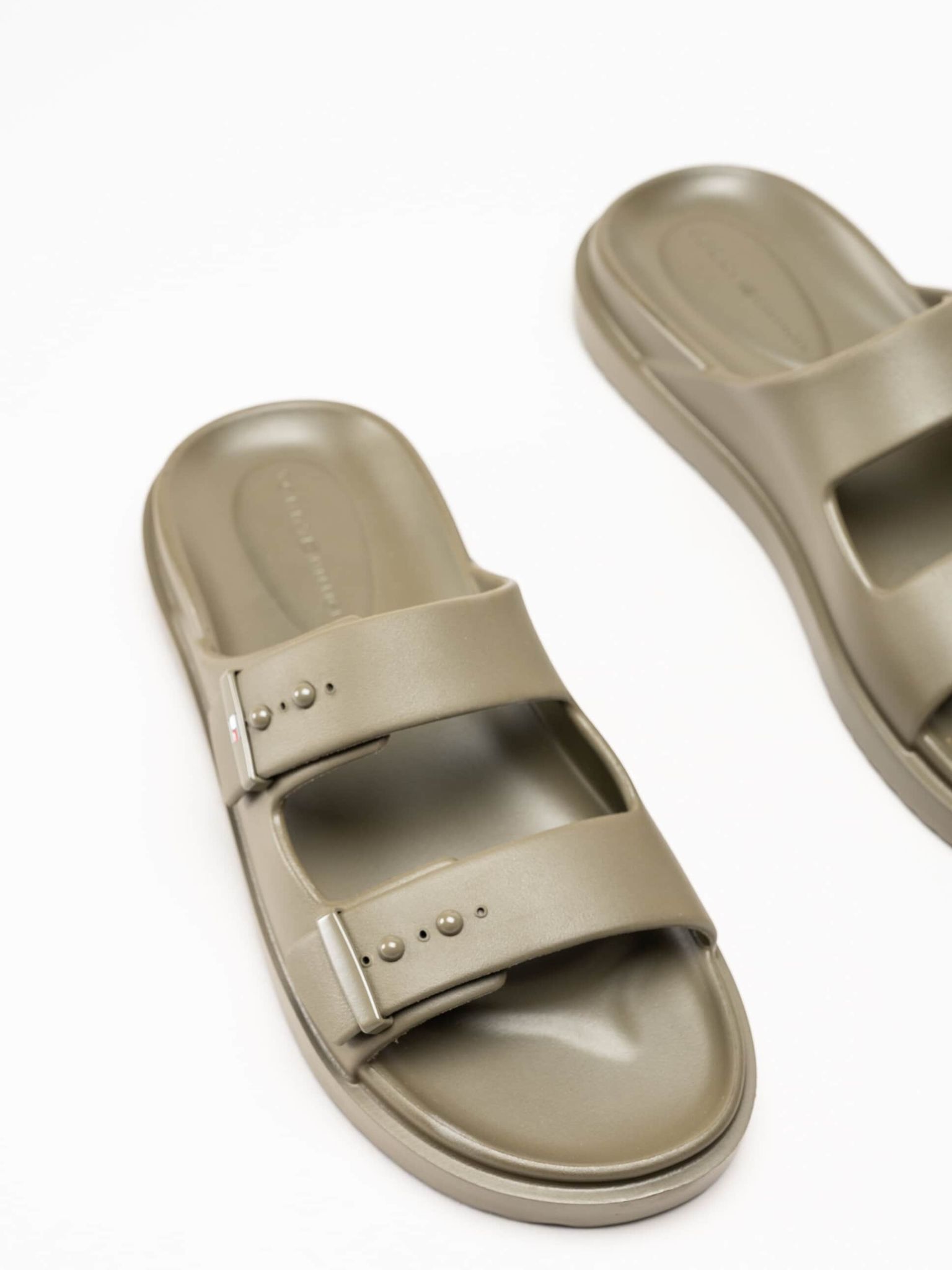 Tommy Hilfiger - Light Pool Slider - Gröna slip in sandaler