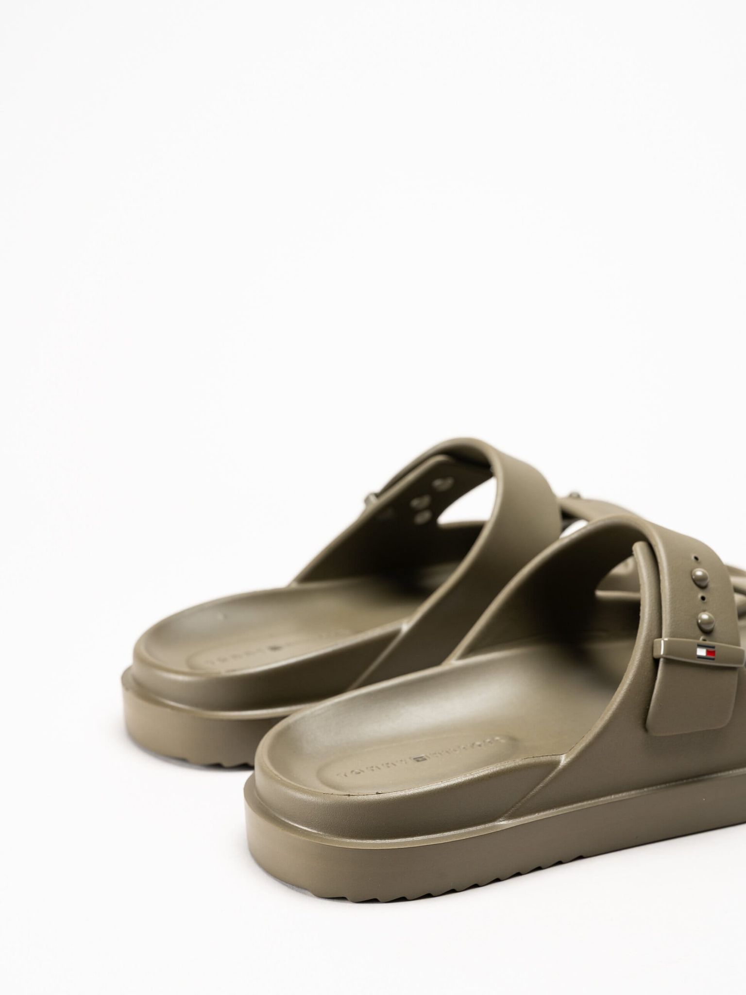 Tommy Hilfiger - Light Pool Slider - Gröna slip in sandaler