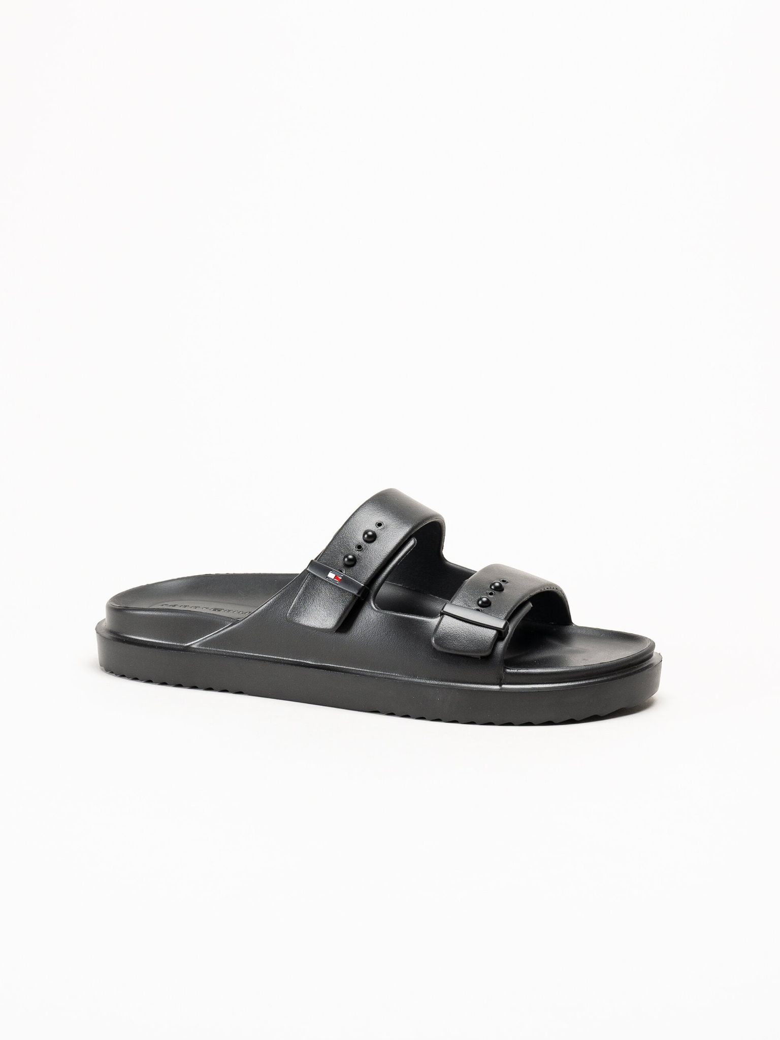 Tommy Hilfiger - Light Pool Slider - Svarta slip in sandaler