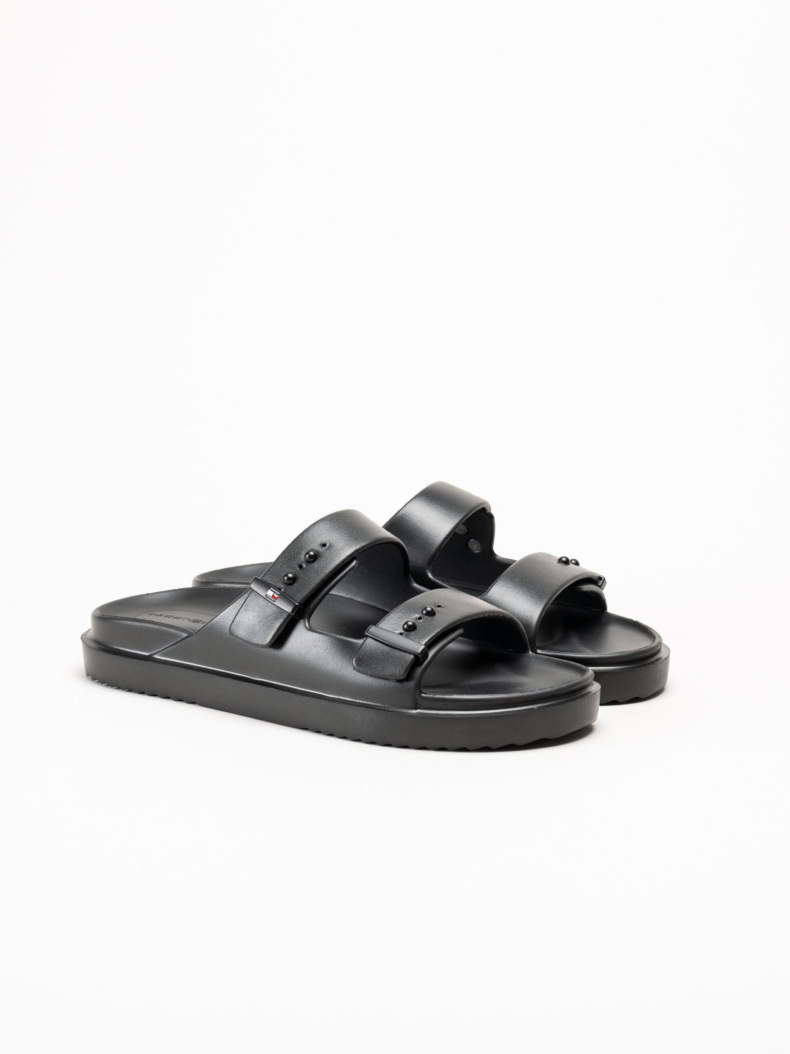 Tommy Hilfiger - Light Pool Slider - Svarta slip in sandaler