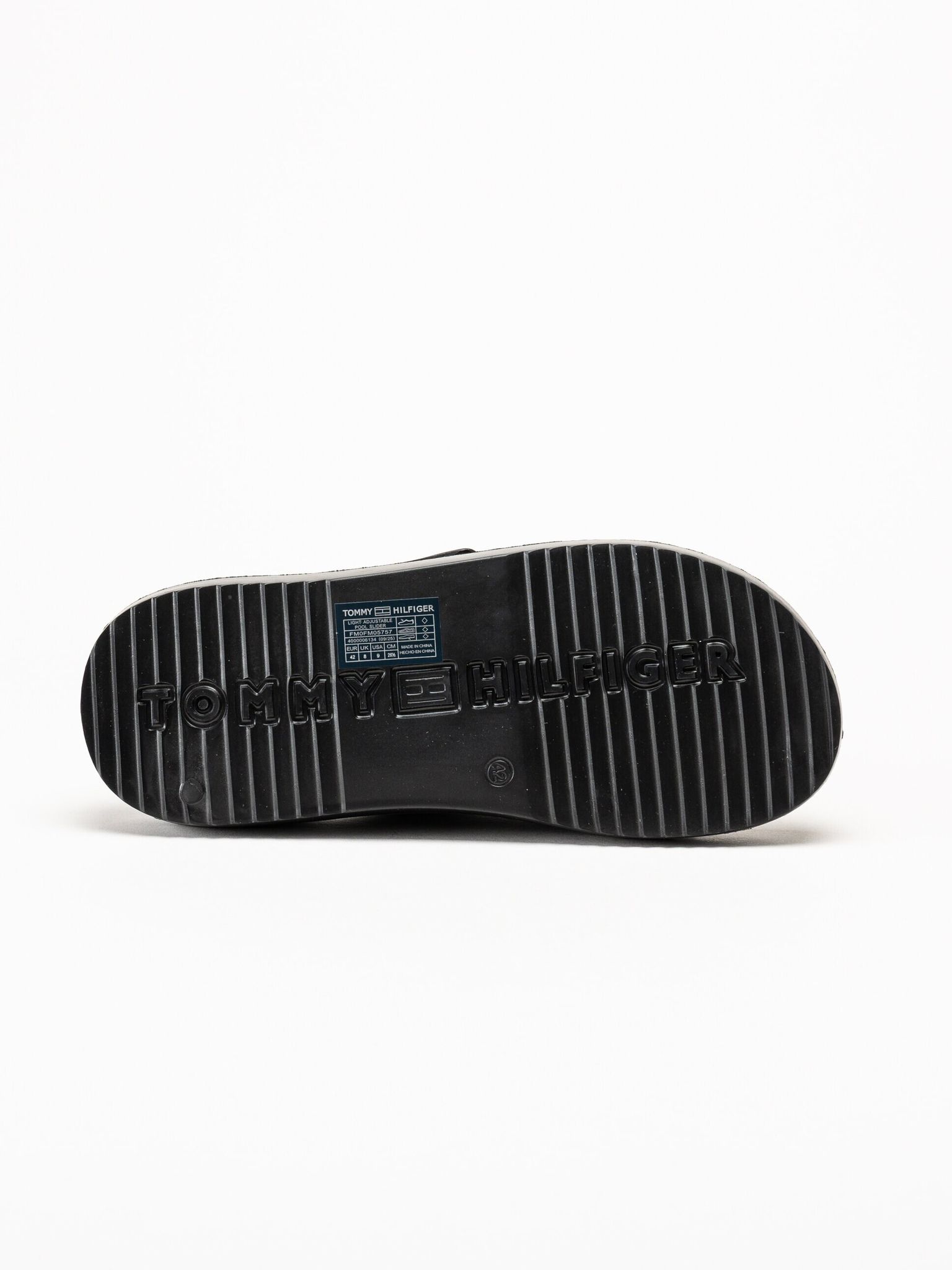 Tommy Hilfiger - Light Pool Slider - Svarta slip in sandaler