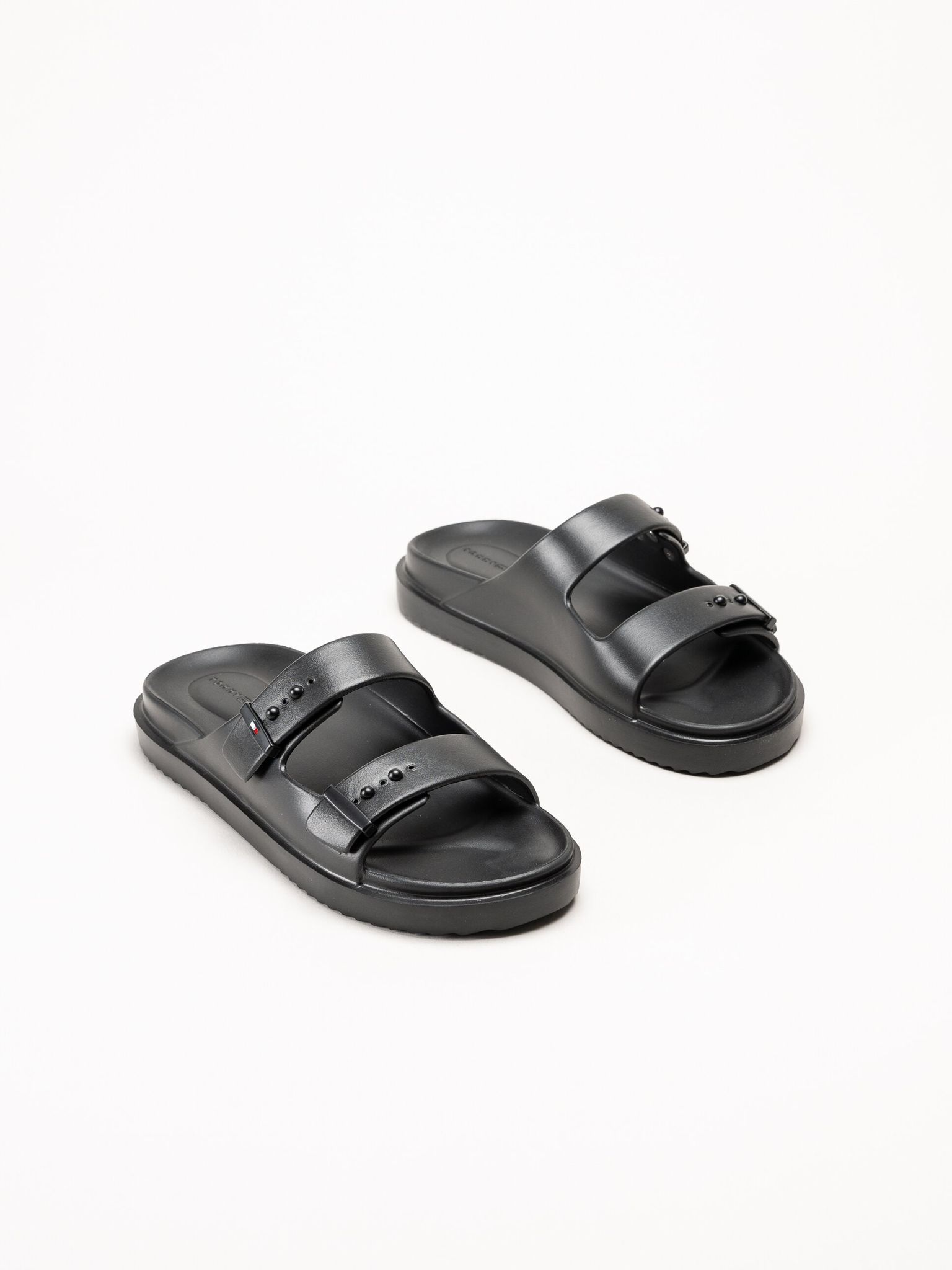 Tommy Hilfiger - Light Pool Slider - Svarta slip in sandaler
