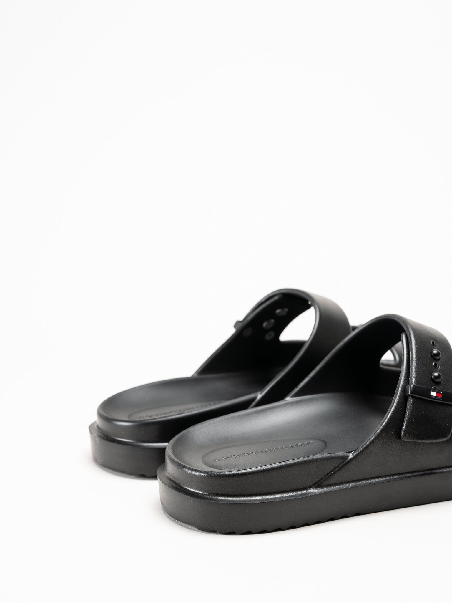 Tommy Hilfiger - Light Pool Slider - Svarta slip in sandaler