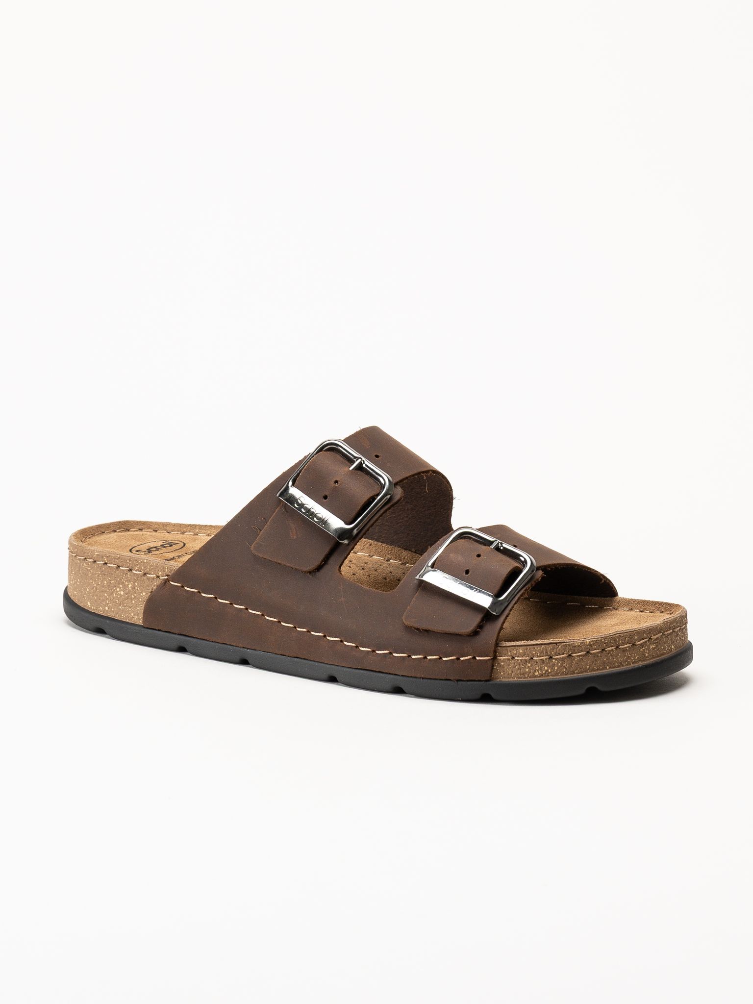 Scholl - Bora 2 Buckles - Mörkbruna sandaler