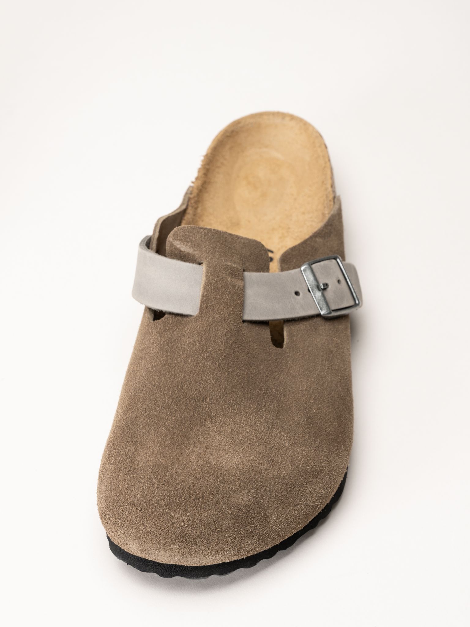 Birkenstock - Boston - Gråbruna slip-in sandaler