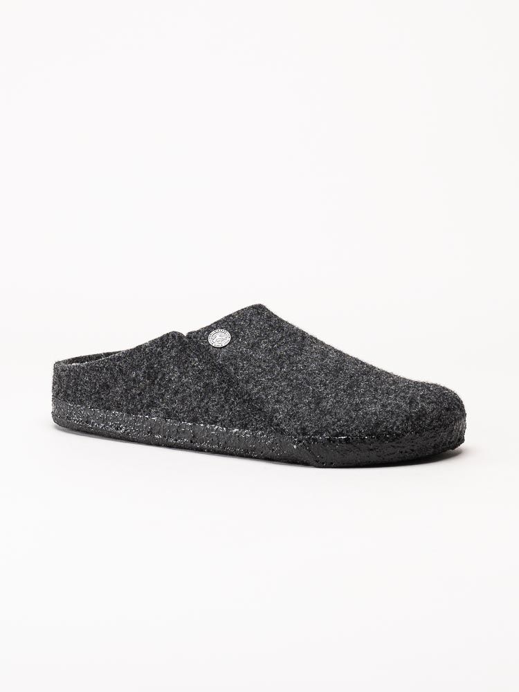 Birkenstock - Zermatt - Mörkgrå ulltofflor