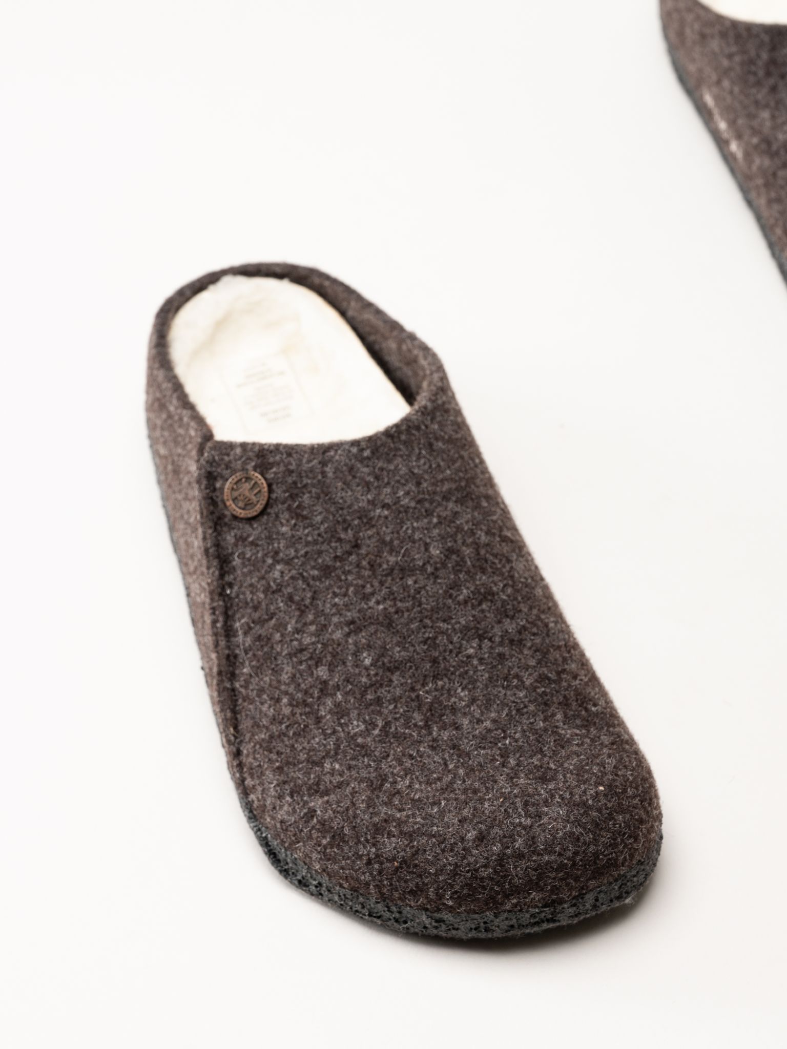 Birkenstock - Zermatt - Mörkbruna ulltofflor
