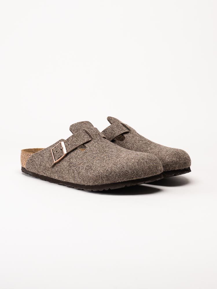 Birkenstock - Boston - Bruna ulltofflor
