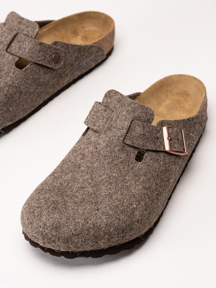 Birkenstock - Boston - Bruna ulltofflor