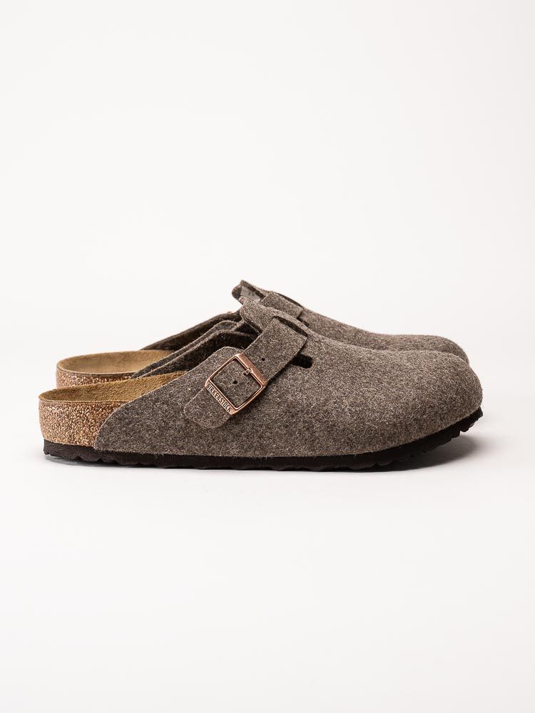 Birkenstock - Boston - Bruna ulltofflor