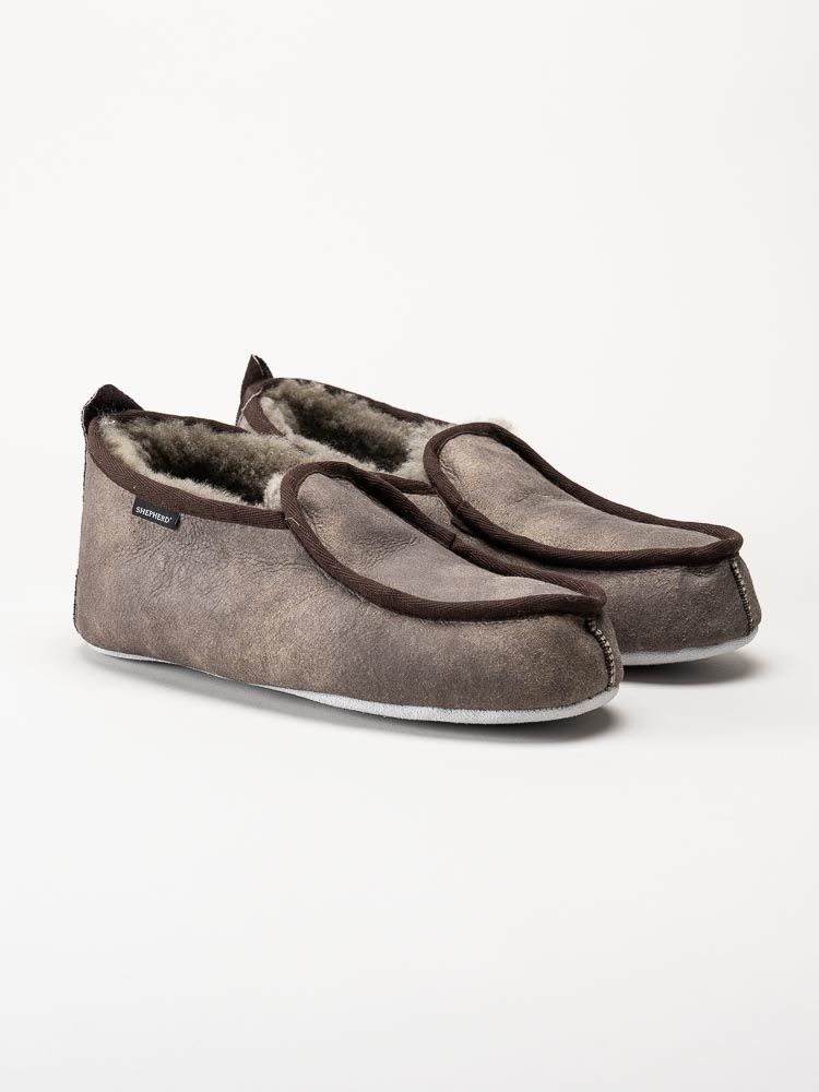 Shepherd - Malte - Bruna fårskinnstofflor
