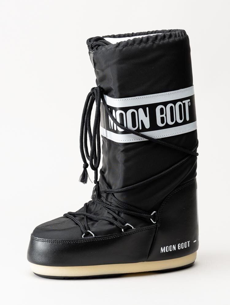 Moon Boot - Icon Nylon - Svarta höga klassiska vinterboots