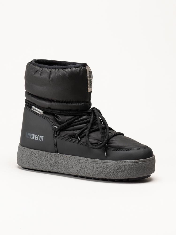 Moon Boot - MB LTRACK Low Nylon WP - Svarta boots i mjuk nylon