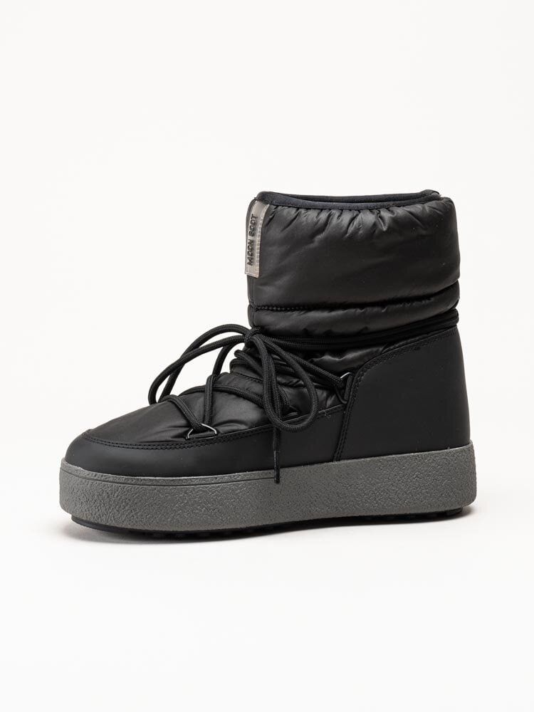 Moon Boot - MB LTRACK Low Nylon WP - Svarta boots i mjuk nylon