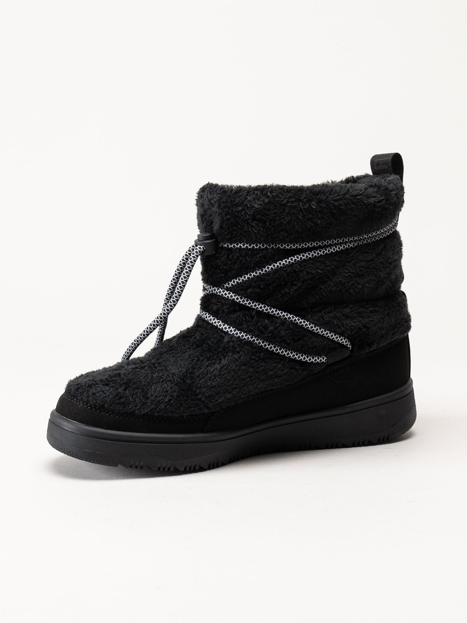 Puma - Snowbae Suede Wns - Svarta boots i fuskpäls
