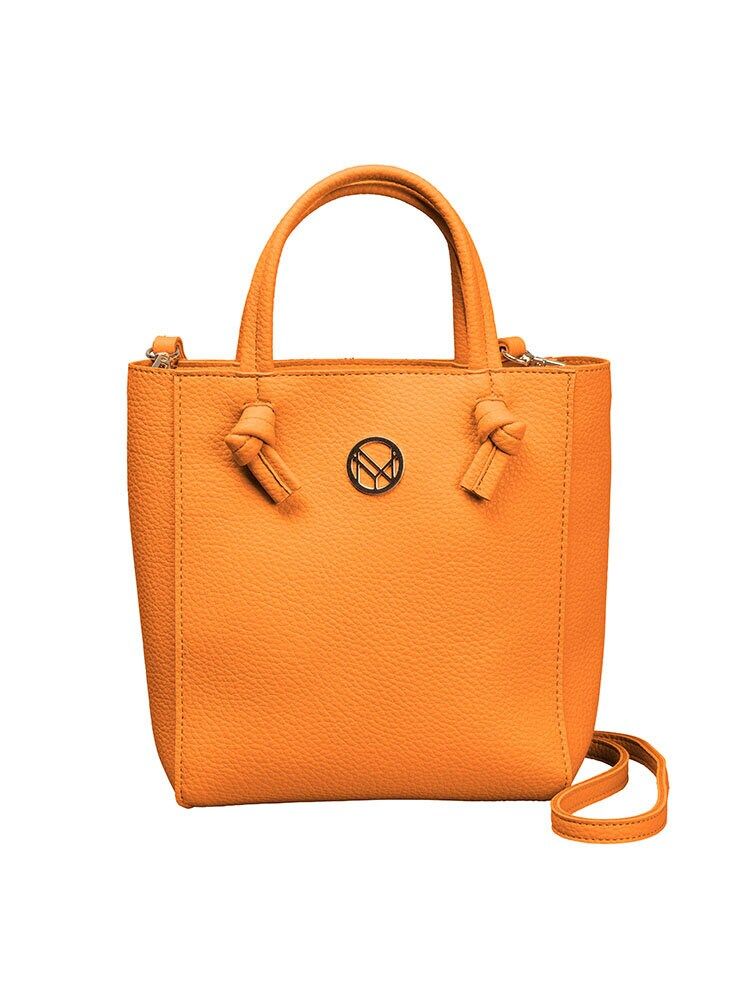 NYPD - Orange tote i skinnimitation