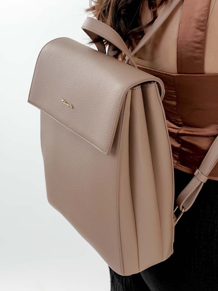 Tamaris bags - Astrid - Beige ryggsäck i skinnimitation