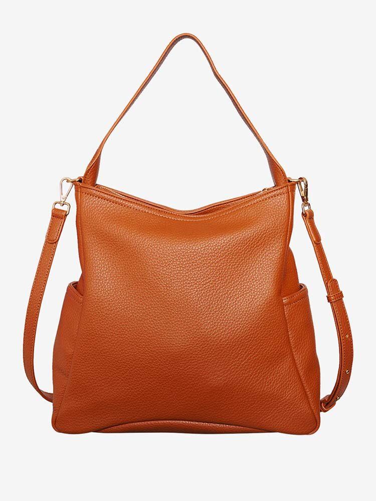 Noella - Penny - Brun tote i skinnimitation