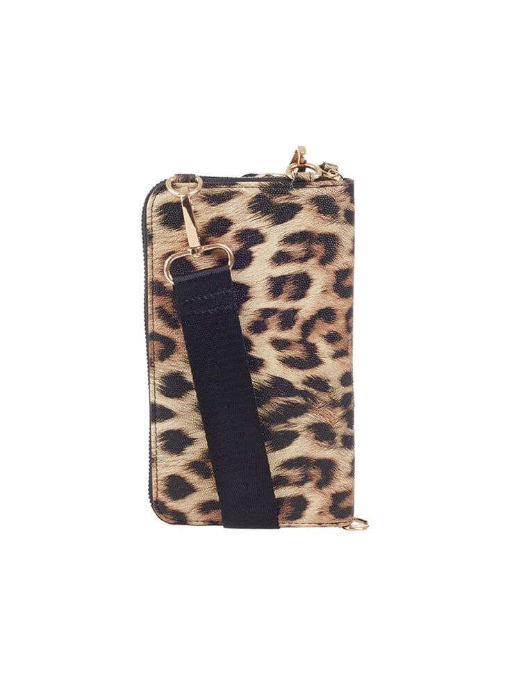 Ulrika Design - Phone Mobilväska - Leopardmönstrad mobilväska