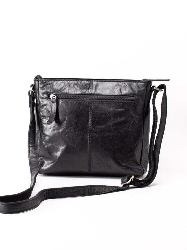 Springfield - Svart axelremsväska i skinn
