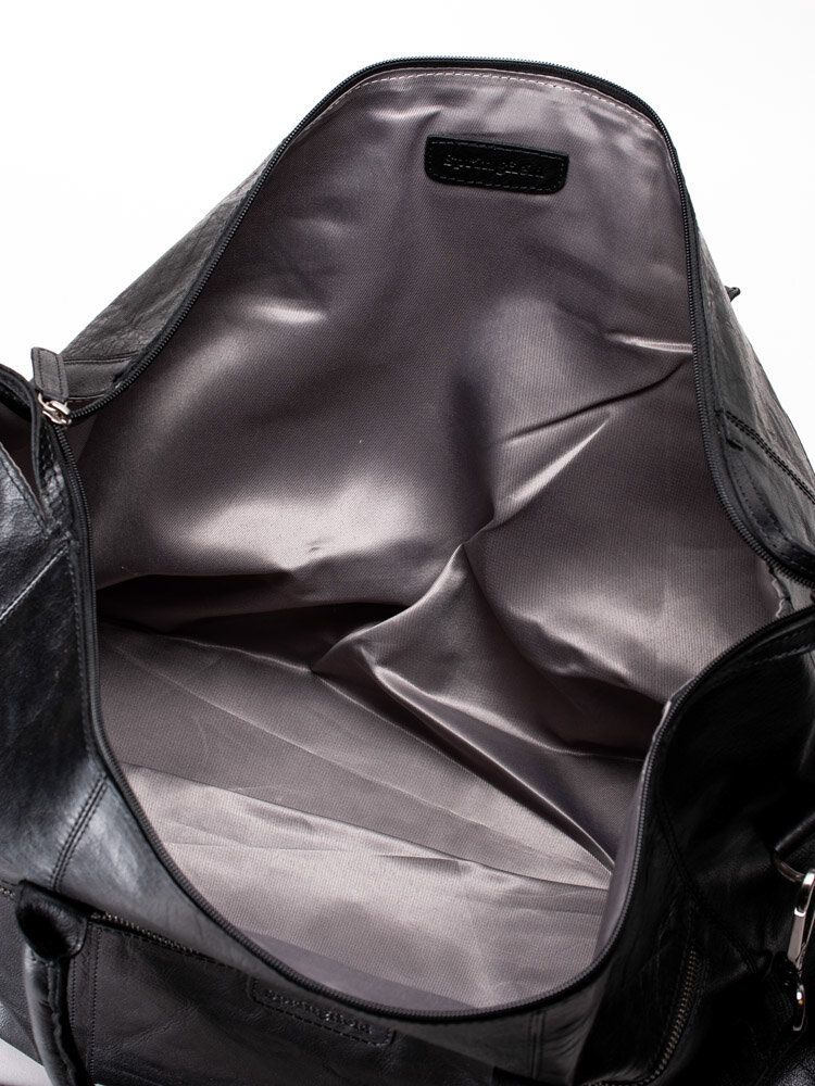 Springfield - Svart weekend bag i skinn