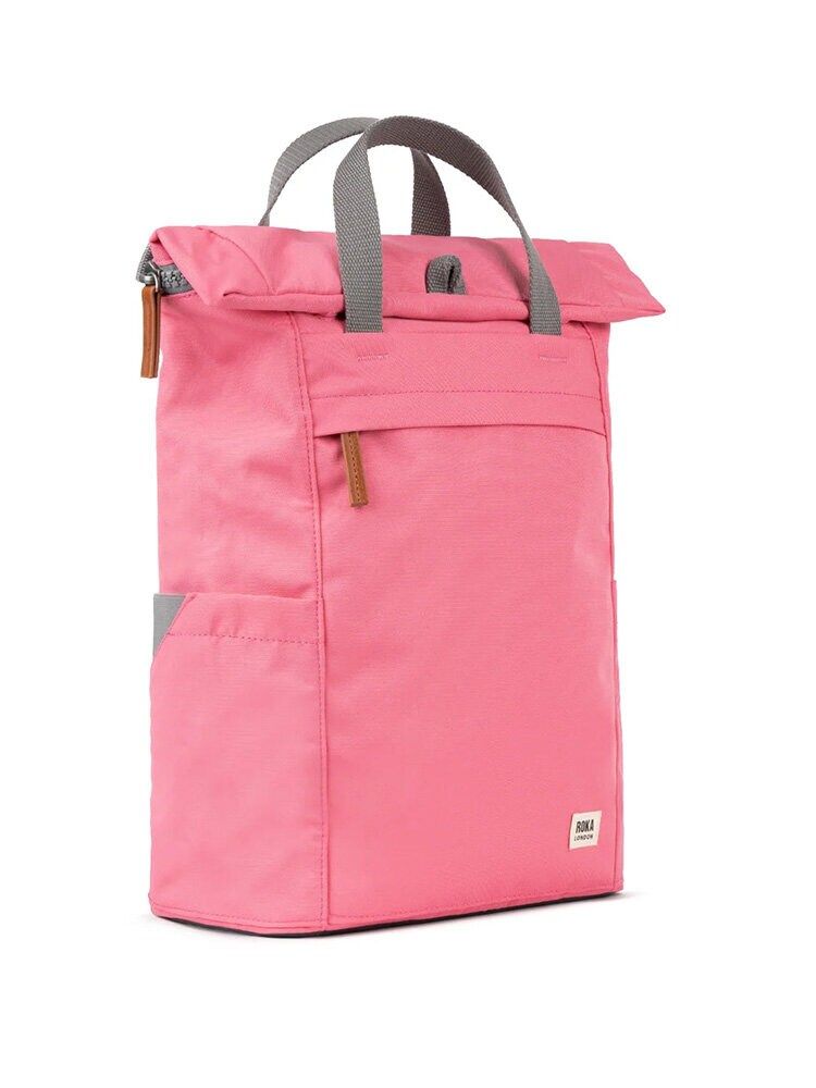 ROKA - Finchley A Recycled Canvas - Rosa medium ryggsäck i canvas