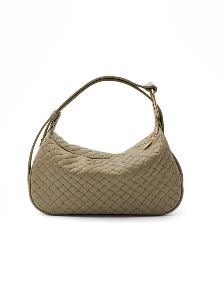 Latalia - Catania - Beige skinnväska med flätad effekt