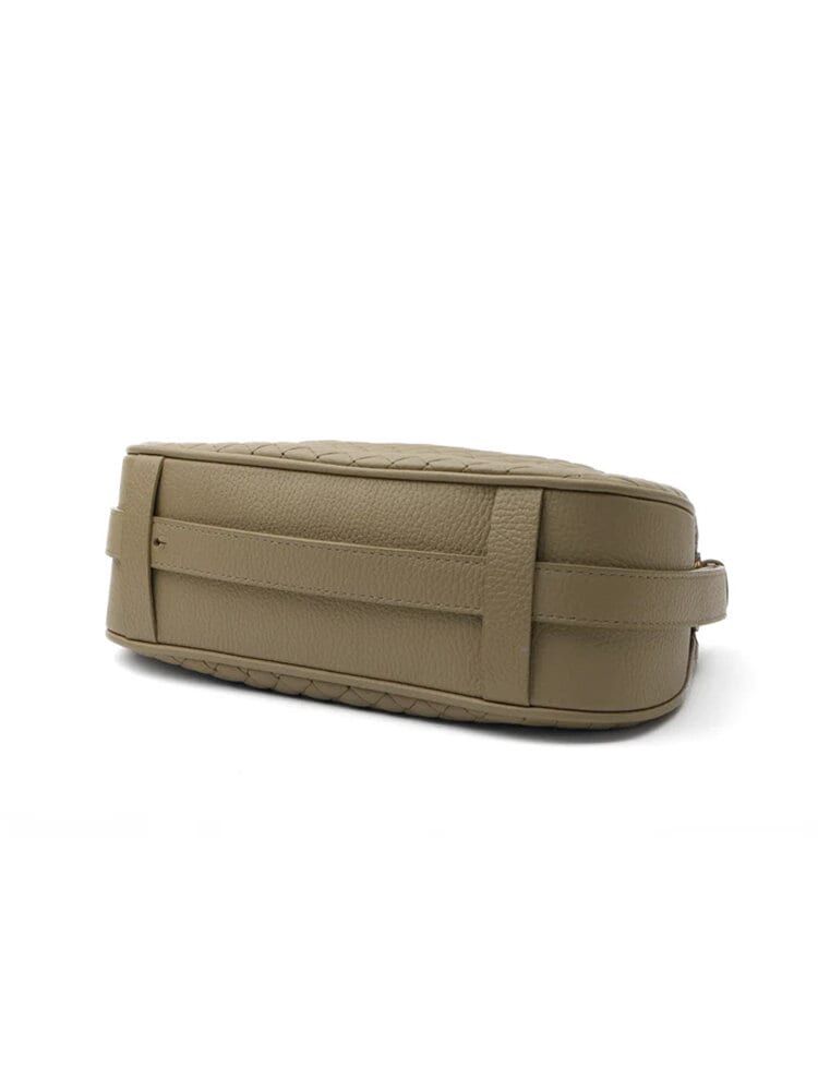 Latalia - Catania - Beige skinnväska med flätad effekt