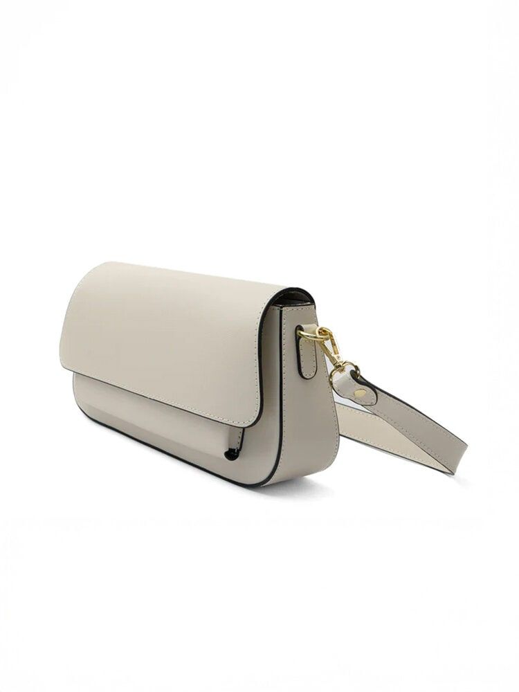 Latalia - Varese - Ljusbeige crossbody väska  i skinn