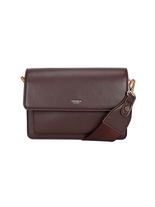 Ulrika Design - Minimalism box - Vinröd boxväska i skinnimitation