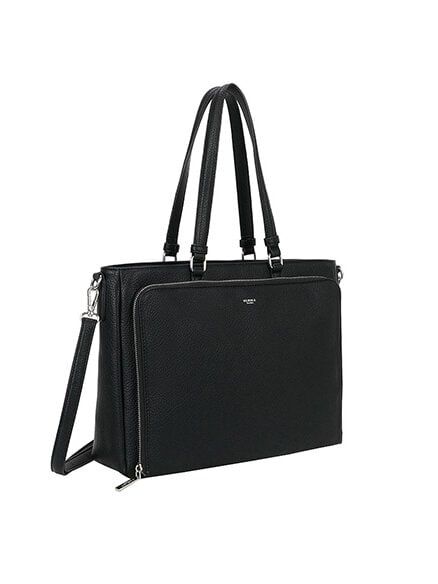 Ulrika Design - Ulrika Business - Svart väska i skinimitation för laptop 14"