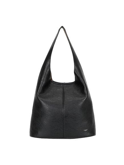 Ulrika Design - Ulrika Fur A-Line tote - Svart axelväska i mjuk skinnimitation
