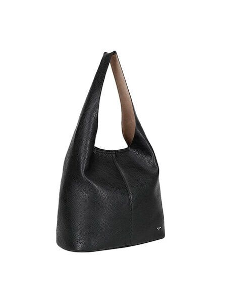Ulrika Design - Ulrika Fur A-Line tote - Svart axelväska i mjuk skinnimitation