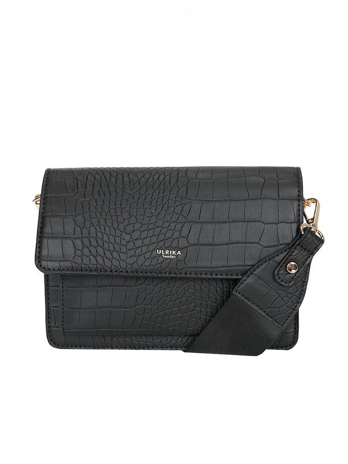Ulrika Design - Ulrika Croco Box-väska - Svart box-väska med croco mönster