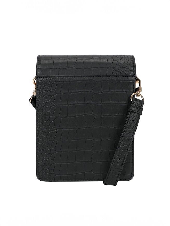 Ulrika Design - Ulrika Croco Box hög - Svart hög box-väska med kroko mönster
