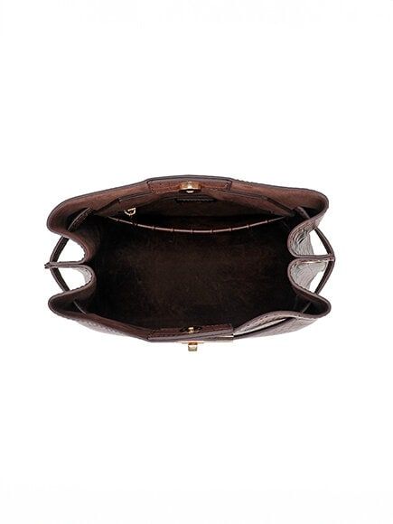 Ulrika Design - Ulrika Croco Hink-väska - Brun Hink-väska med krokomönster