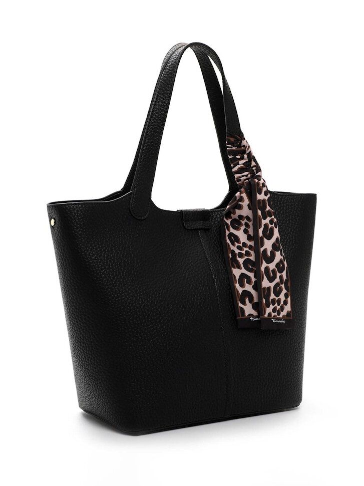Tamaris bags - Georgia City Shopper M - Svart väska två i  en i mjuk PU