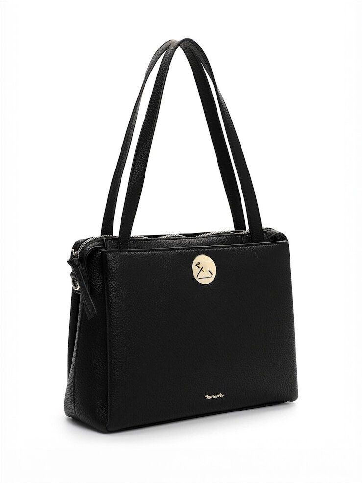 Tamaris bags - Gladis City Shopper M - Svart handväska i mjuk PU med struktur