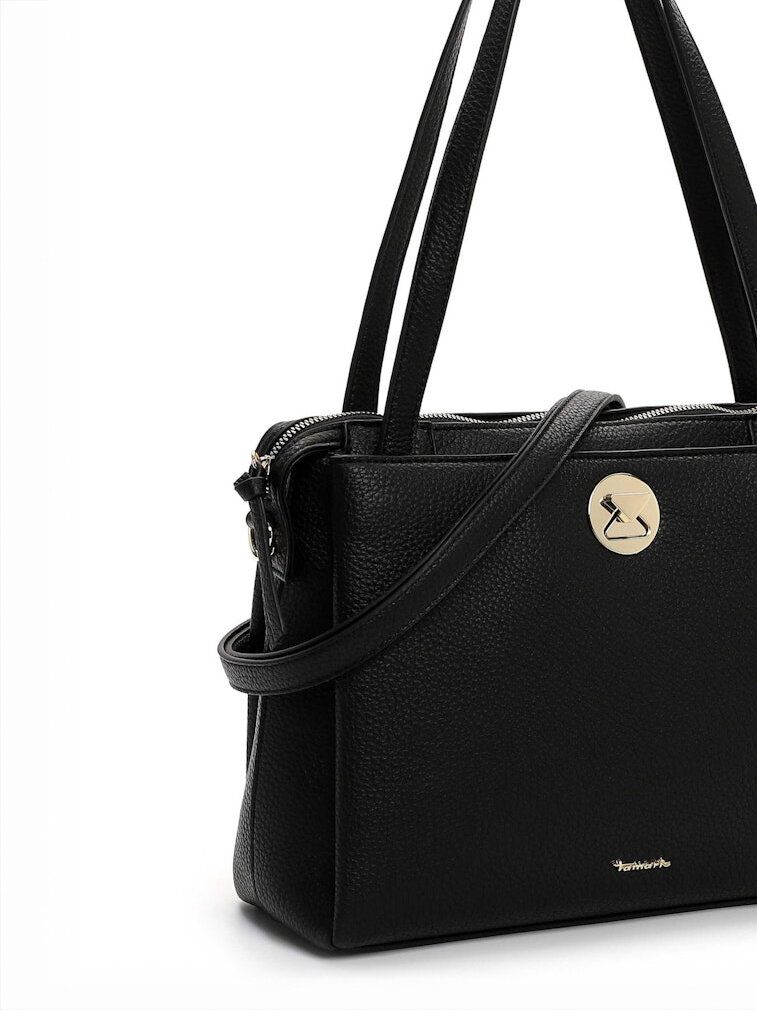 Tamaris bags - Gladis City Shopper M - Svart handväska i mjuk PU med struktur