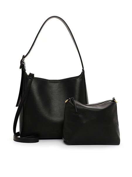 Tamaris bags - Gunda Pouch M - Svart stilren minimalistisk väska, två i en