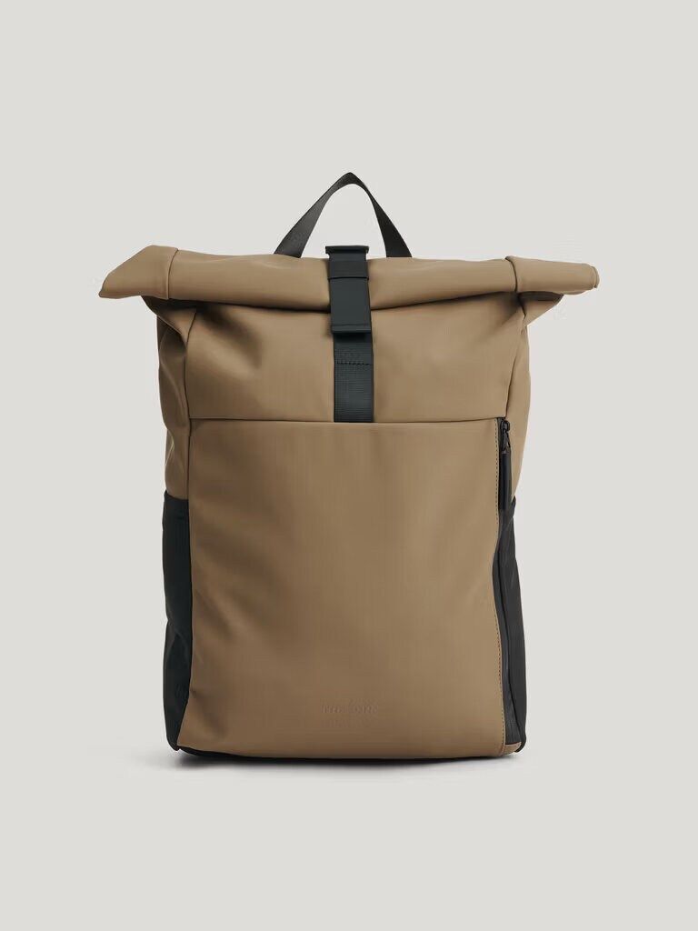 Tretorn - Wings Rolltop WP - Brun vattentålig ryggsäck i mjukt PU-material