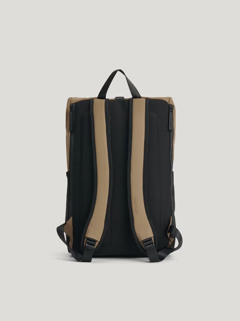 Tretorn - Wings Rolltop WP - Brun vattentålig ryggsäck i mjukt PU-material