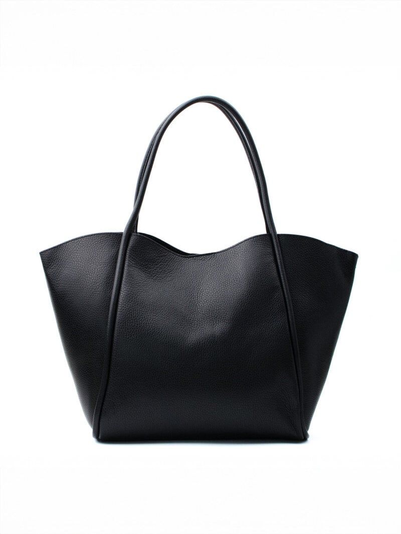 Latalia - Florence XL - Svart shopping väska XL i narvsatt skinn