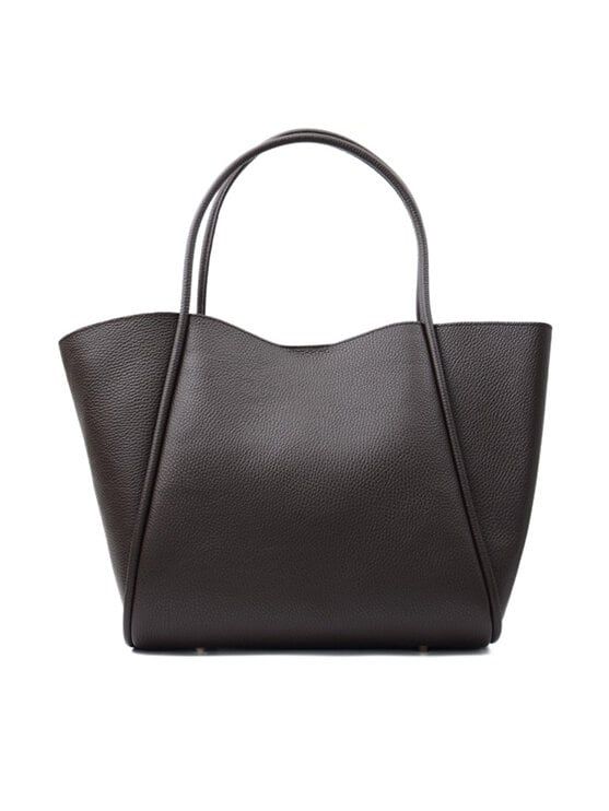 Latalia - Florence XL - Mörkbrun shopping kasse XL i narvsatt skinn