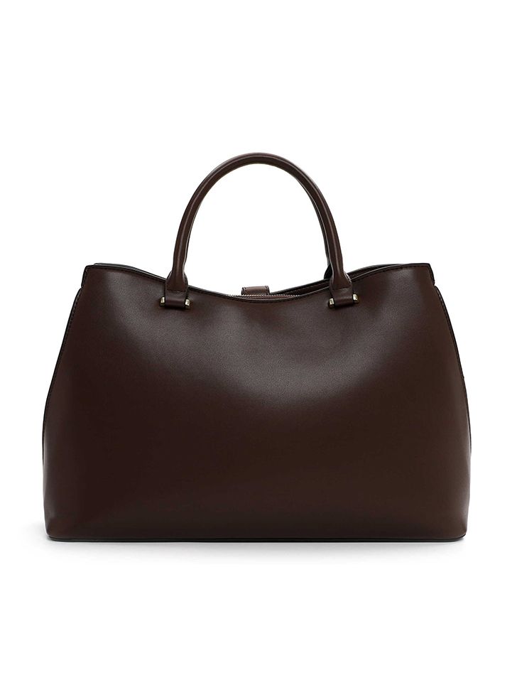 Tamaris bags - Giorgia City Shopper M - Brun minimalistisk handväska med fina detaljer