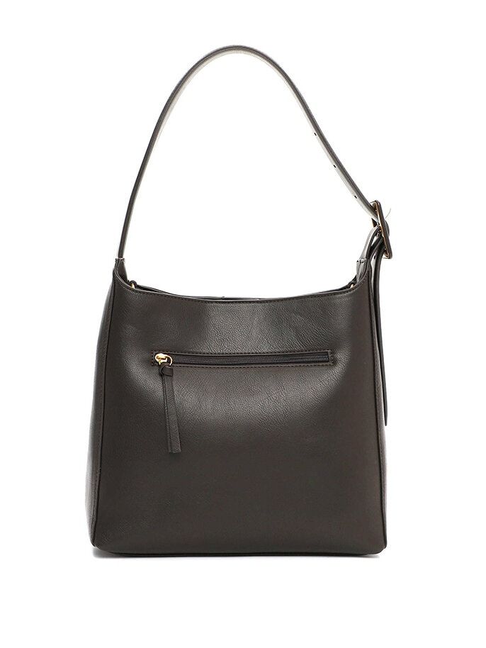 Tamaris bags - Gunda Pouch M - Mörkbrun stilren minimalistisk väska - två i en