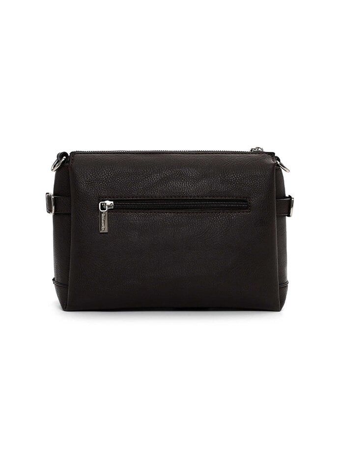 Tamaris bags - Gerlinde Handbag with zipper - Mörkbrun handväska med många fack